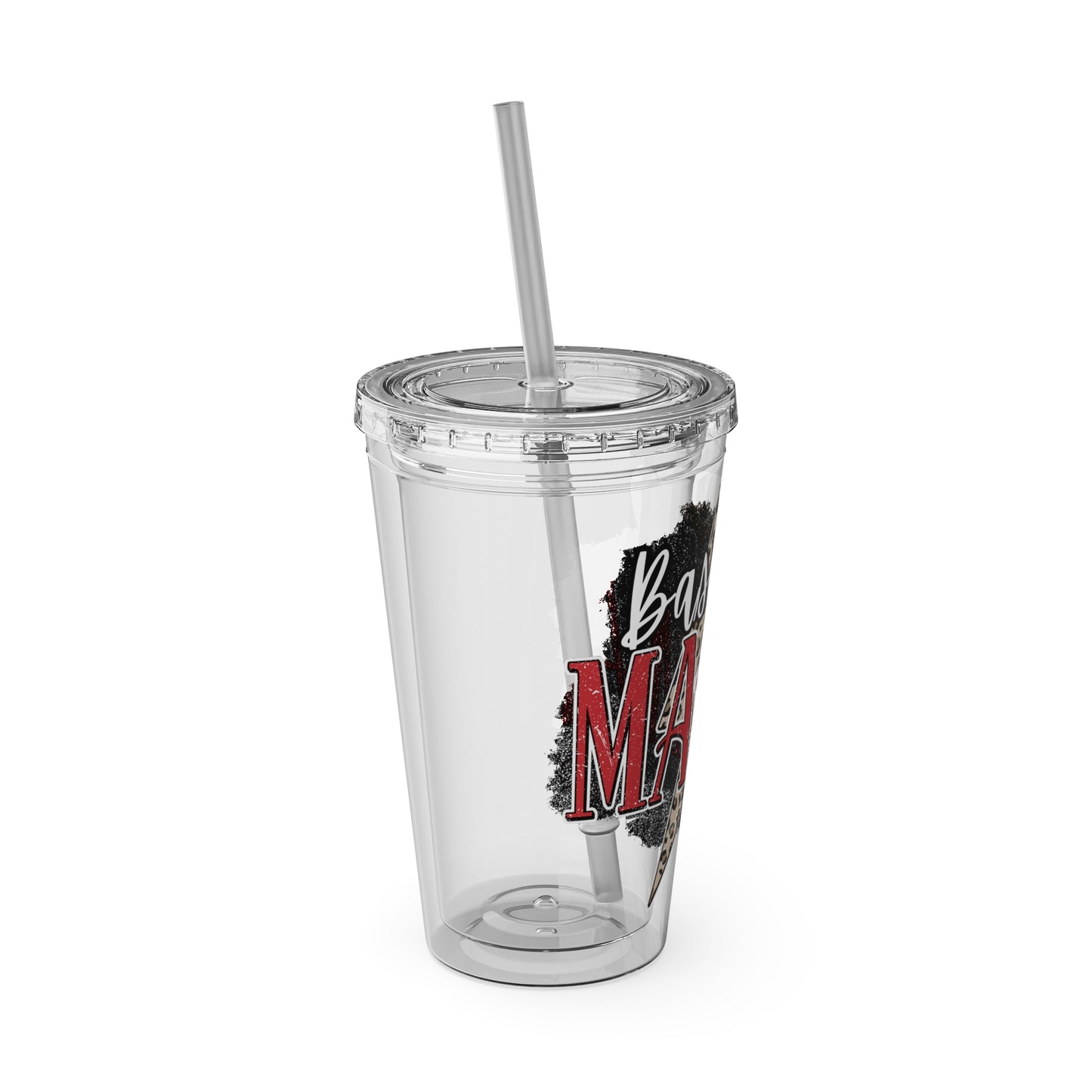 Baseball Mama Sunsplash Tumbler with Straw, 16oz