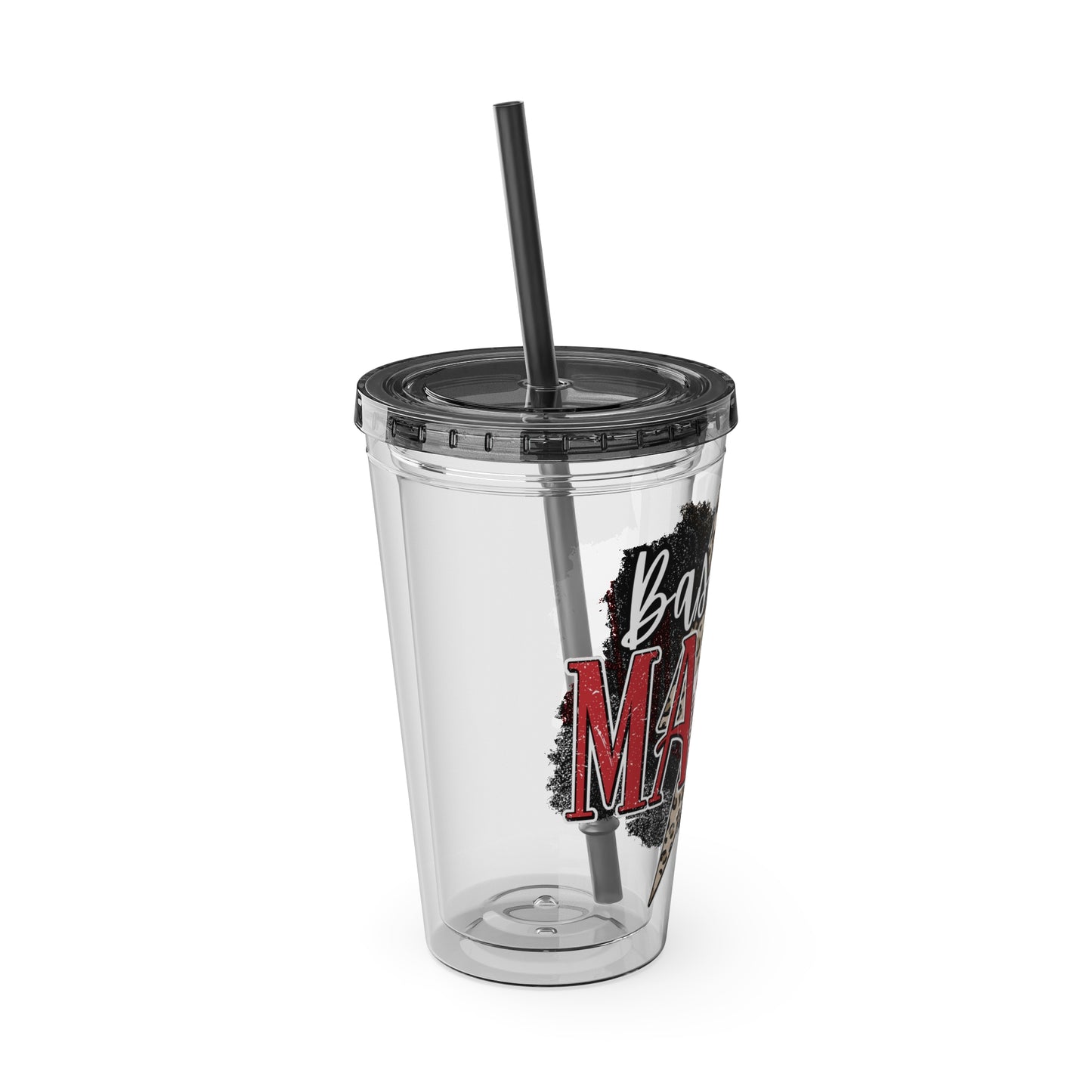 Baseball Mama Sunsplash Tumbler with Straw, 16oz