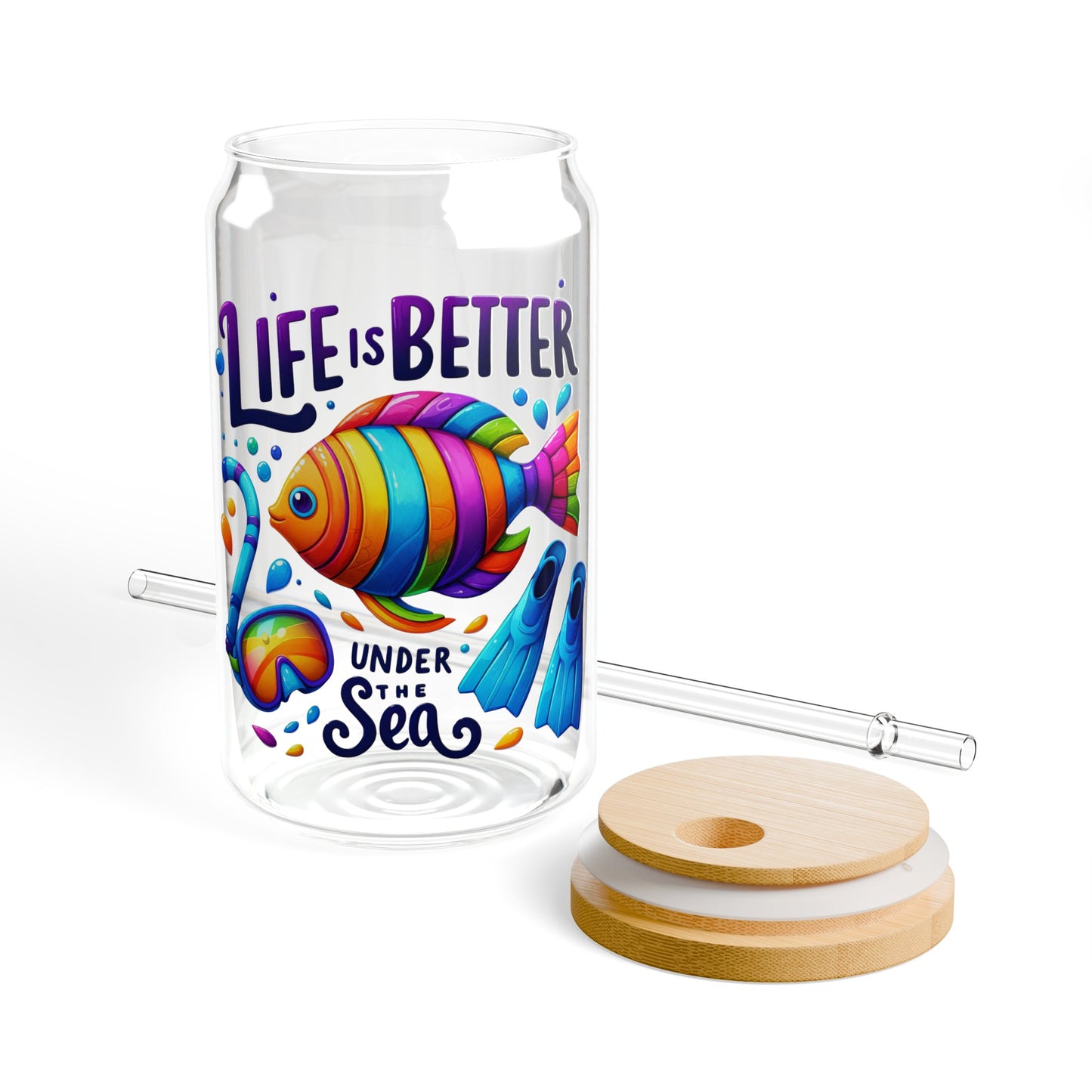 Life is Better Under The Sea Sipper Glass, 16oz