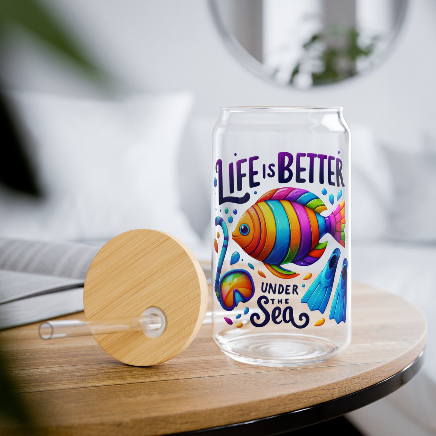 Life is Better Under The Sea Sipper Glass, 16oz