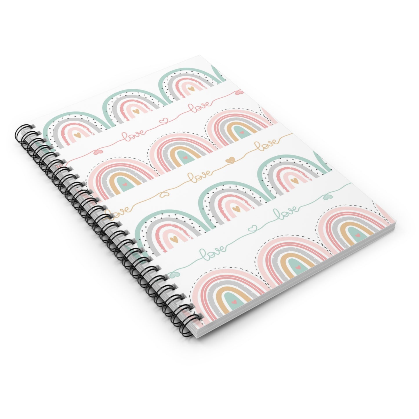 Rainbows and Love Spiral Notebook - Ruled Line