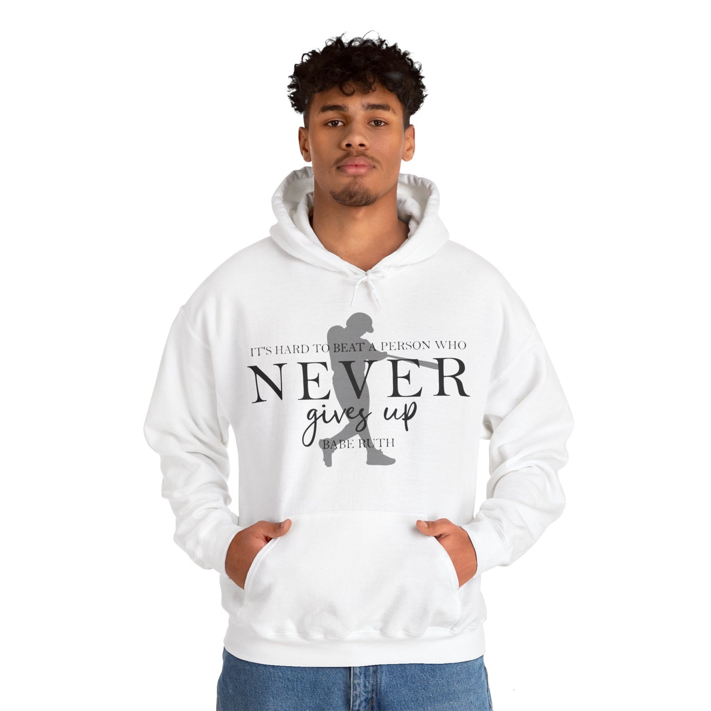 Never Give Up Unisex Heavy Blend™ Hooded Sweatshirt