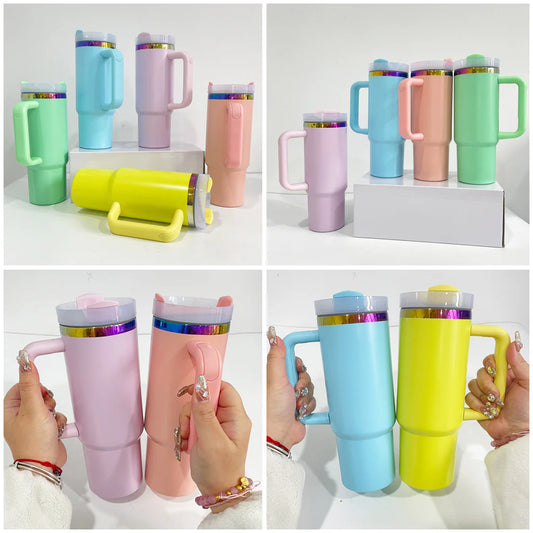 30oz Rainbow Macaron Tumblers