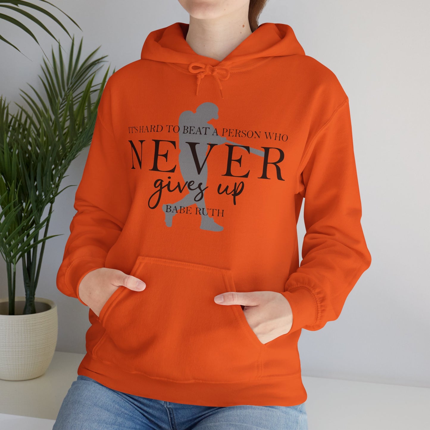 Never Give Up Unisex Heavy Blend™ Hooded Sweatshirt