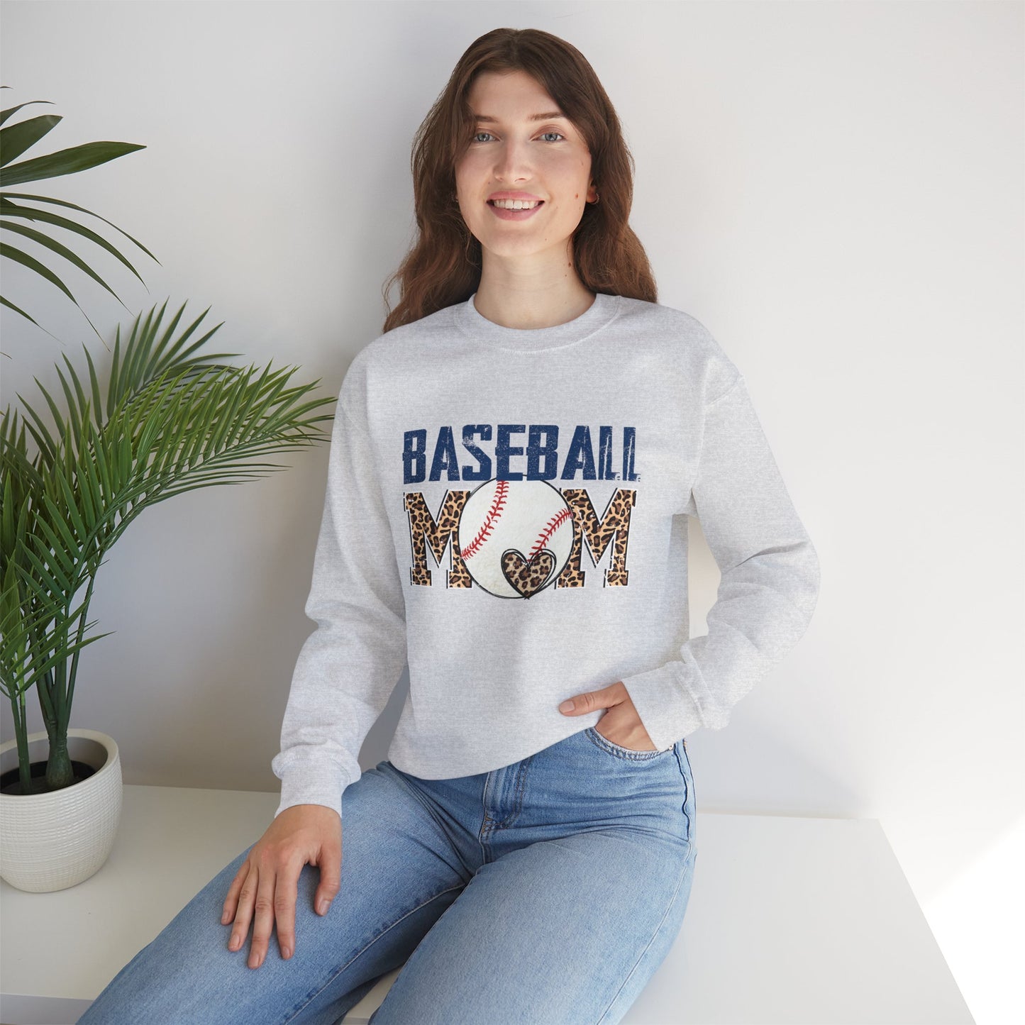 Baseball Mom Unisex Heavy Blend™ Crewneck Sweatshirt