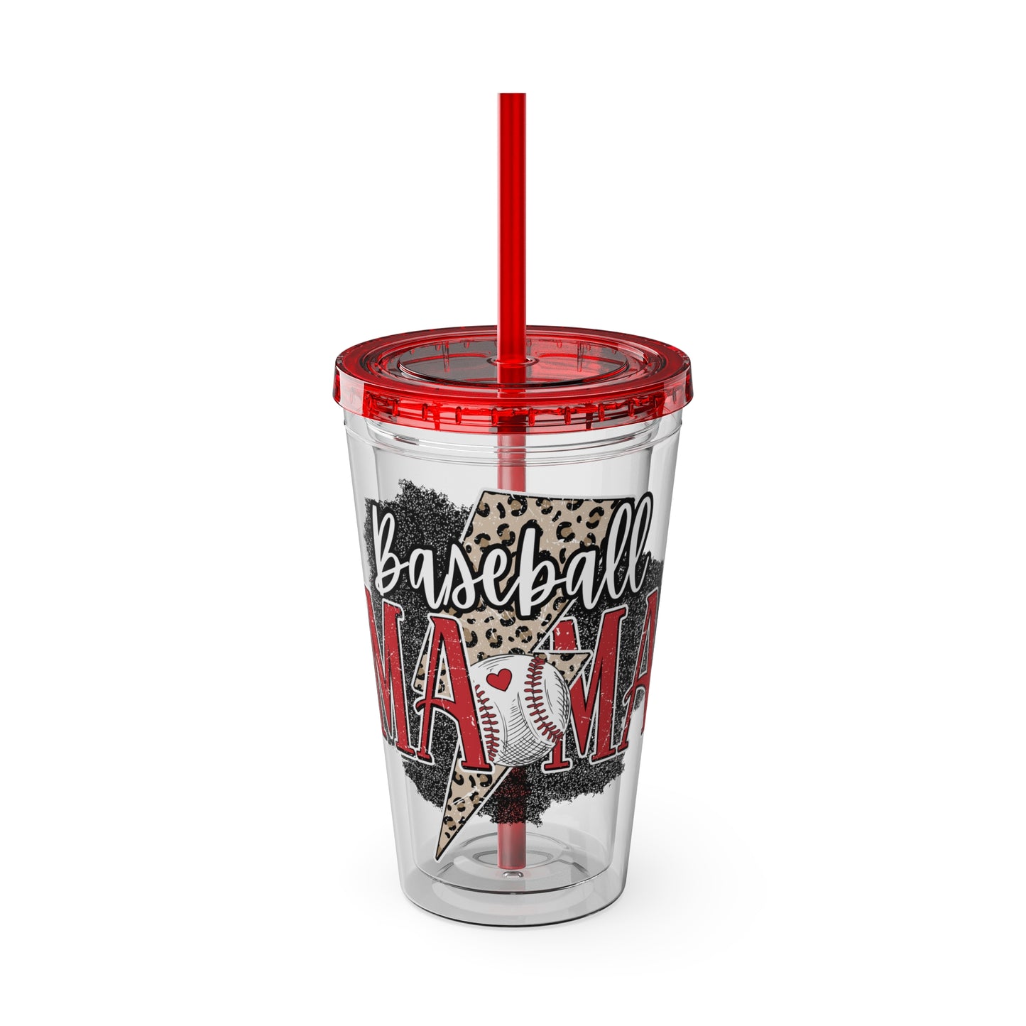 Baseball Mama Sunsplash Tumbler with Straw, 16oz