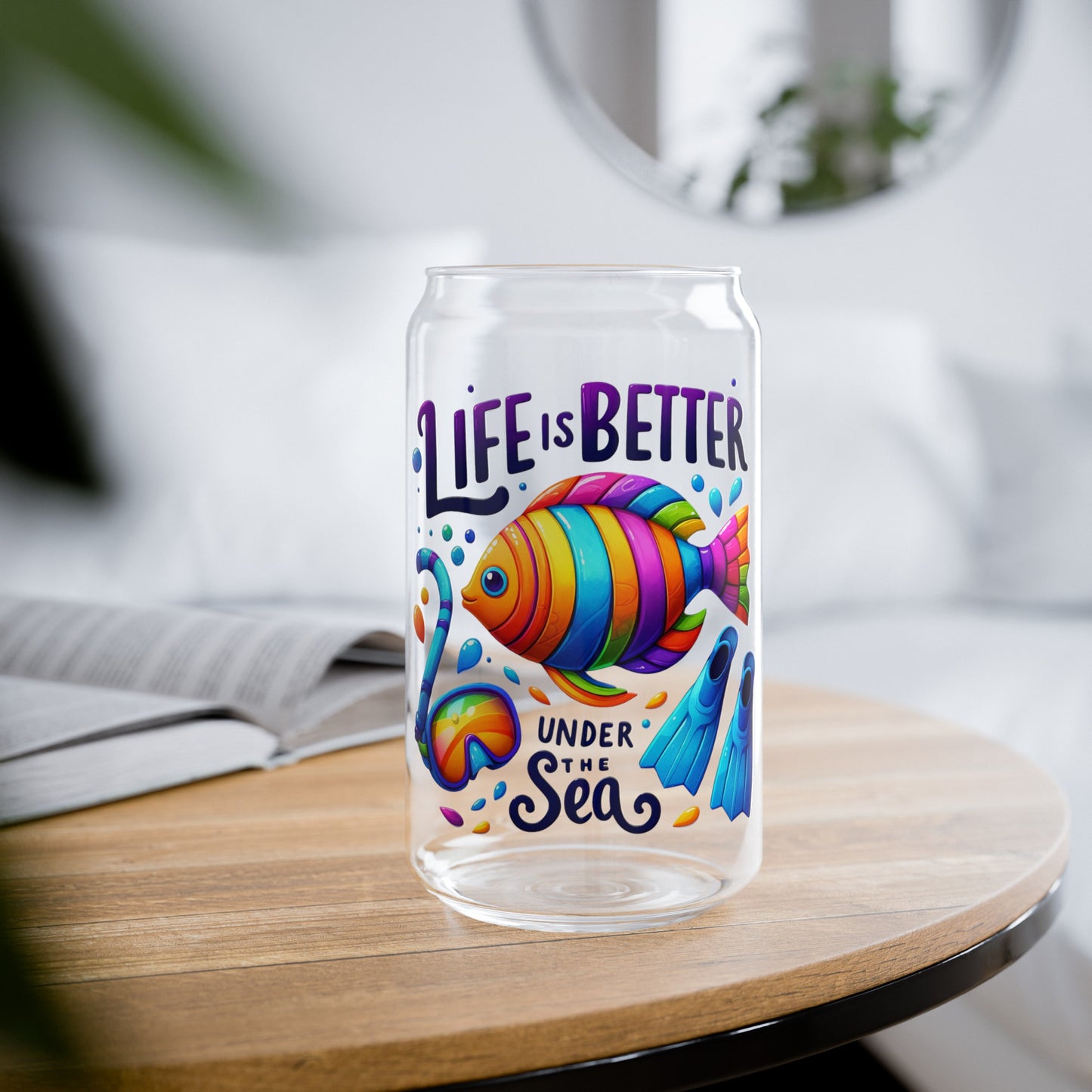 Life is Better Under The Sea Sipper Glass, 16oz