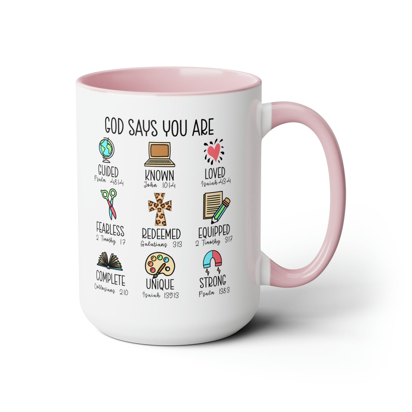 God Says Two-Tone Coffee Mugs, 15oz