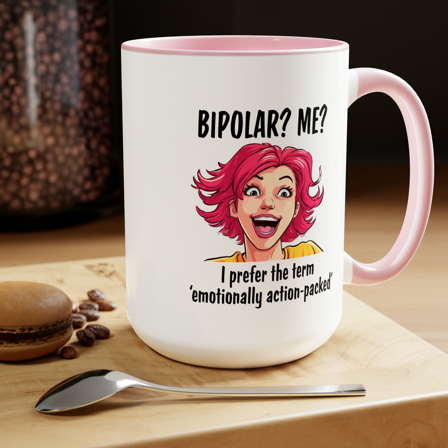 BiPolar Two-Tone Coffee Mugs, 15oz