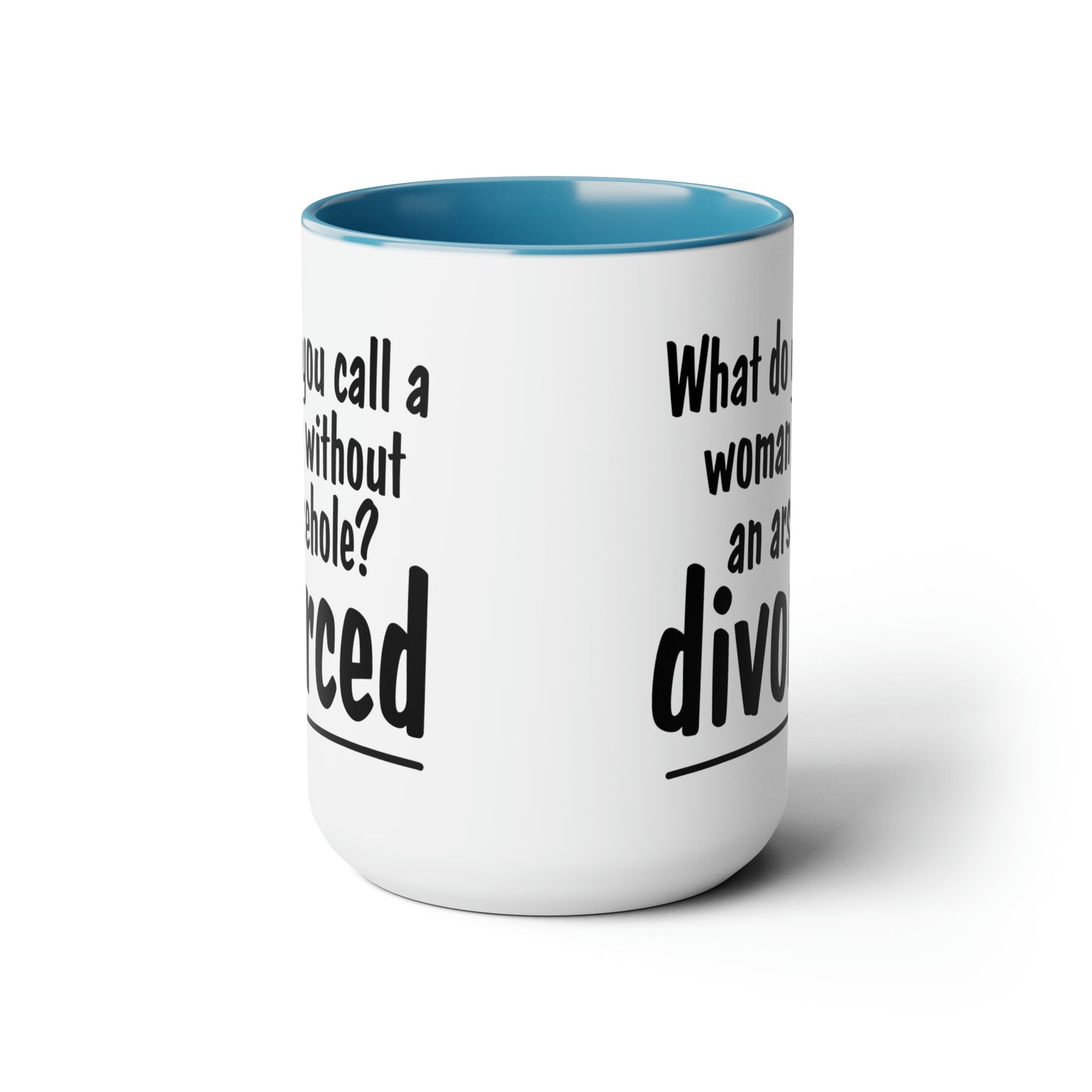 Divorced Two-Tone Coffee Mugs, 15oz