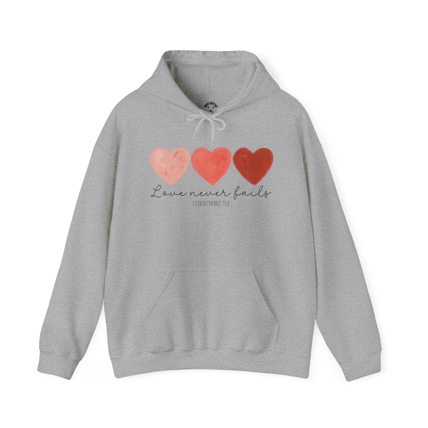 Love Never Fails Unisex Heavy Blend™ Hooded Sweatshirt