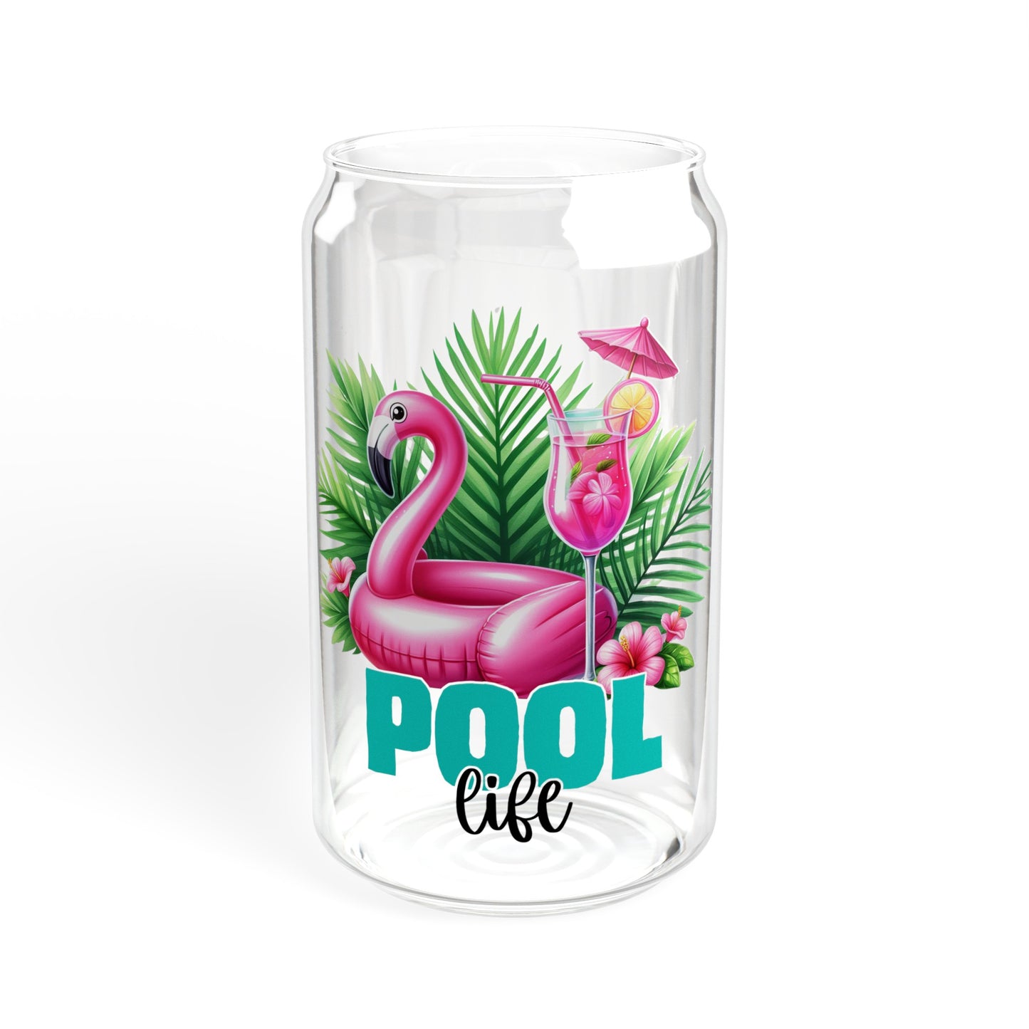 Pool Life Sipper Glass, 16oz