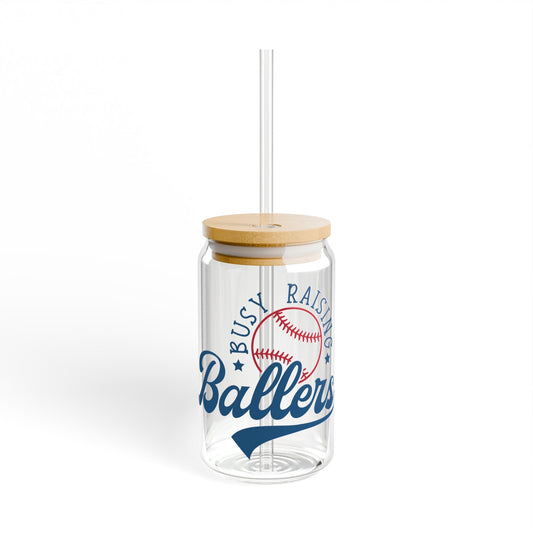 Raising Ballers Sipper Glass, 16oz