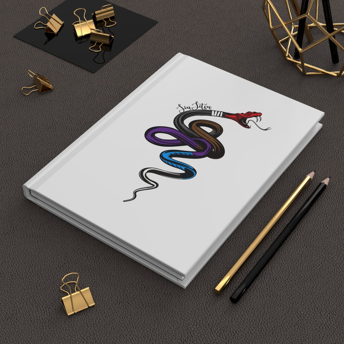 Jiu Jitsu Snake Belts Hardcover Journal Matte