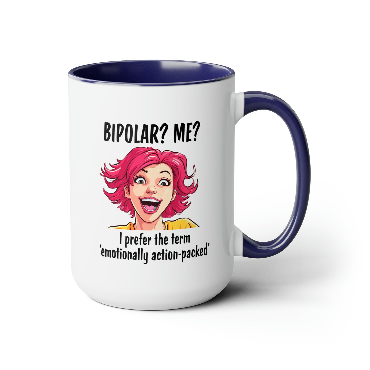 BiPolar Two-Tone Coffee Mugs, 15oz