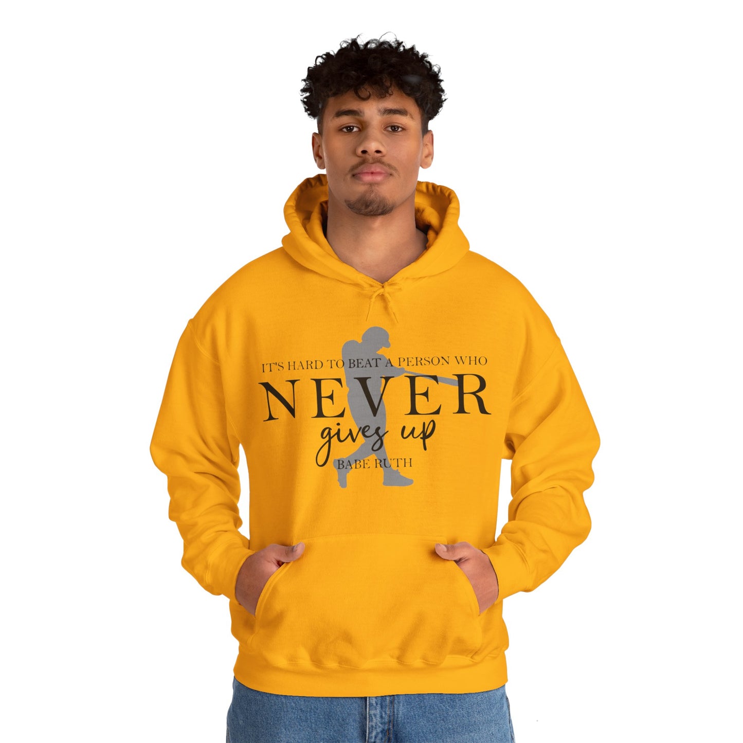 Never Give Up Unisex Heavy Blend™ Hooded Sweatshirt