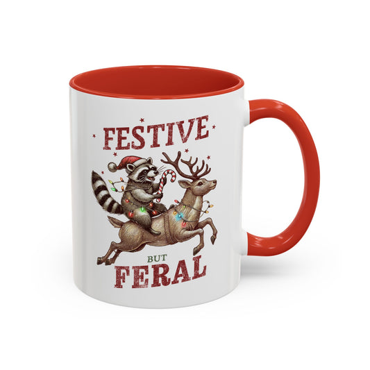 Festive but Feral Accent Coffee Mug (11, 15oz)