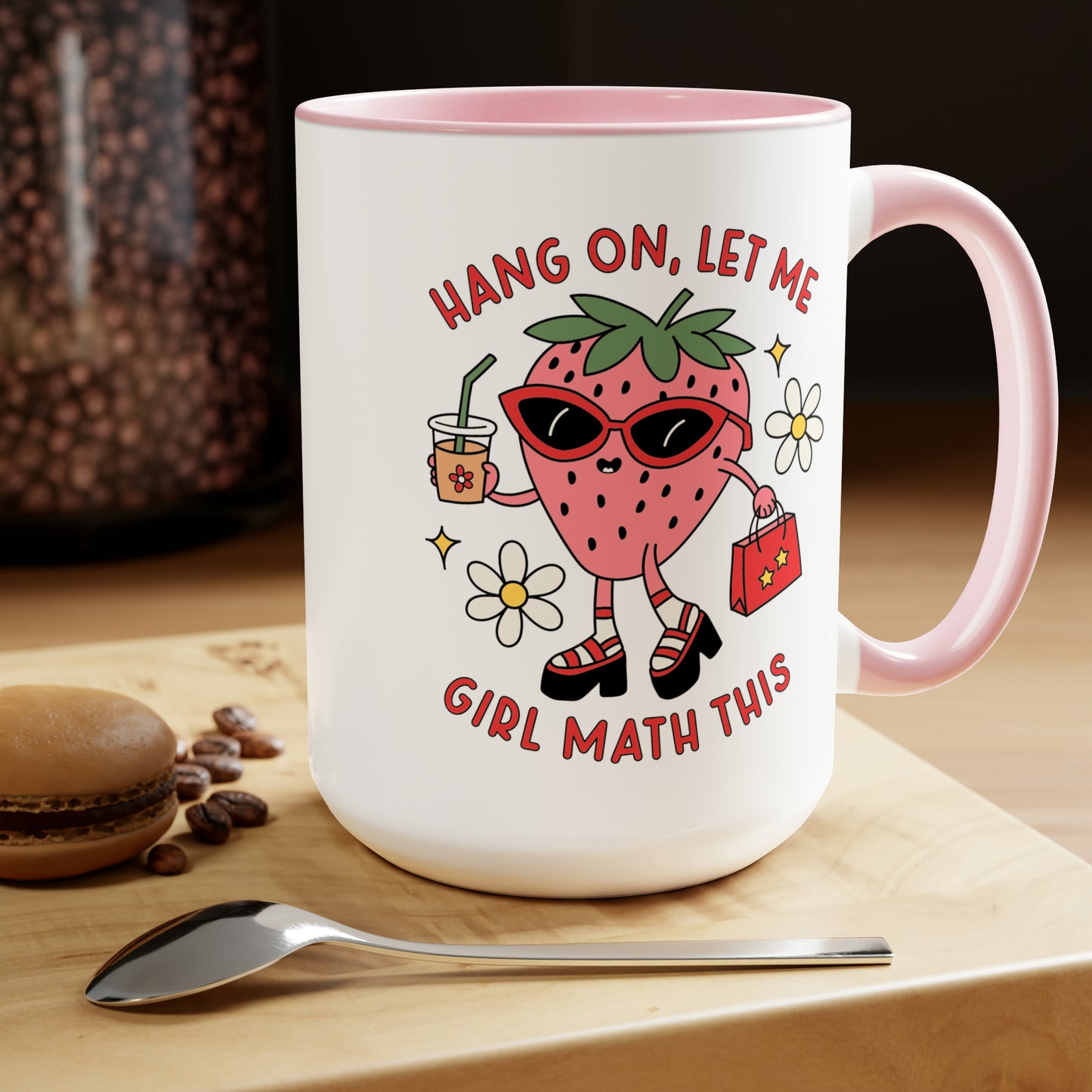 GIRL Math Two-Tone Coffee Mugs, 15oz