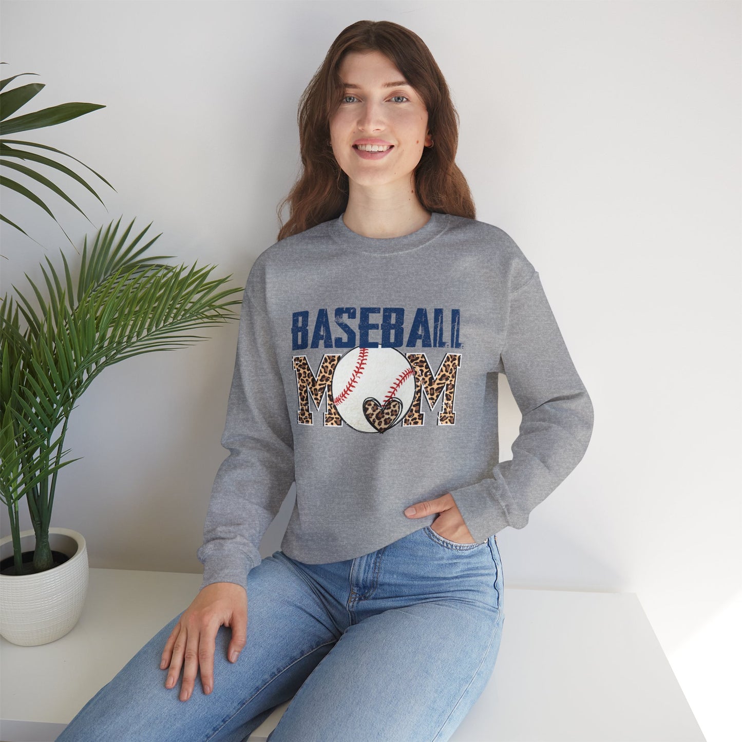 Baseball Mom Unisex Heavy Blend™ Crewneck Sweatshirt