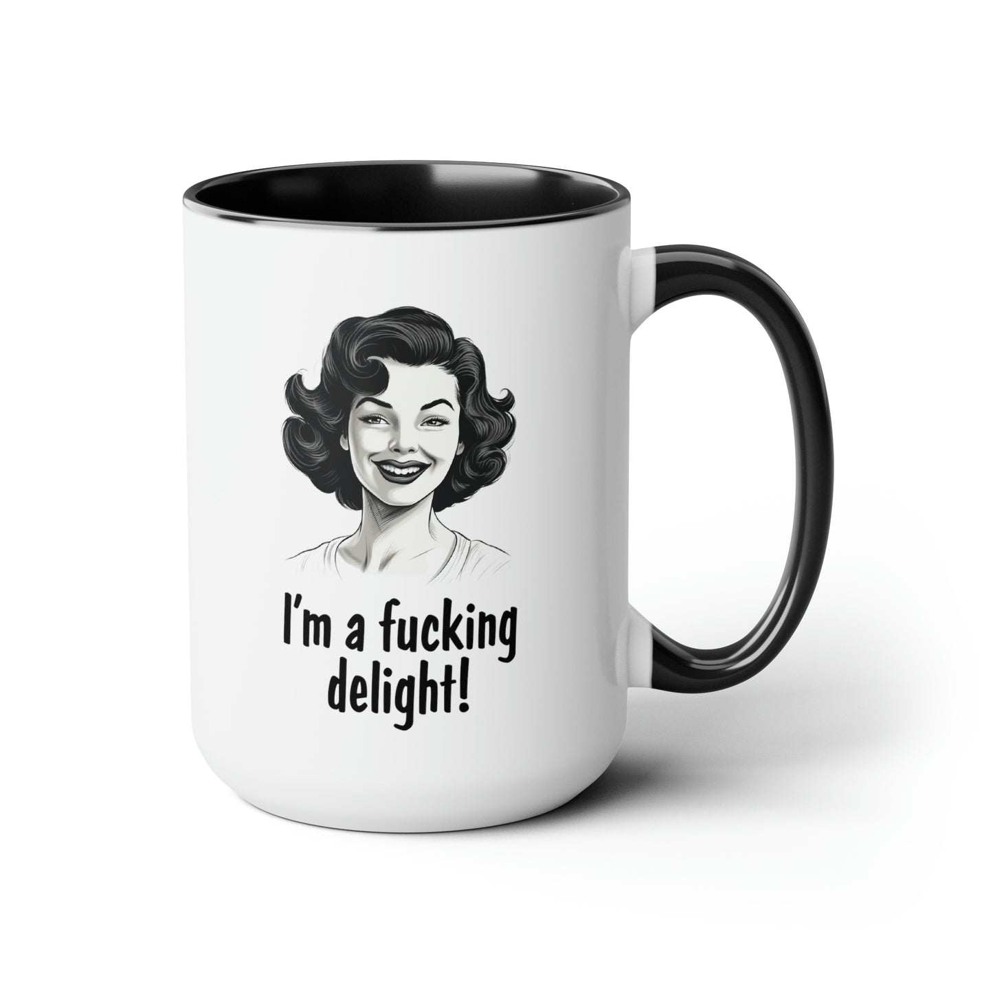 Delight Two-Tone Coffee Mugs, 15oz