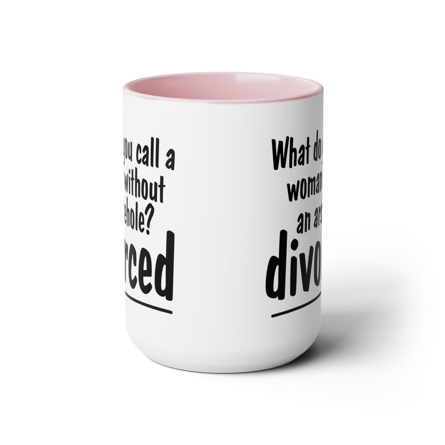 Divorced Two-Tone Coffee Mugs, 15oz