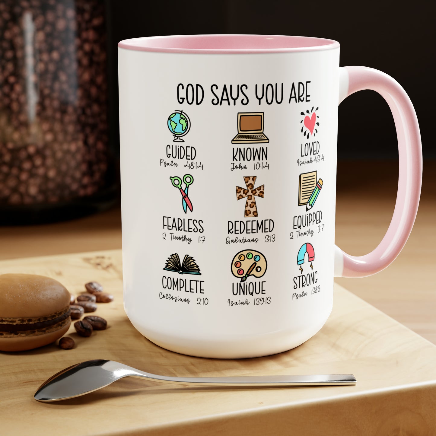 God Says Two-Tone Coffee Mugs, 15oz