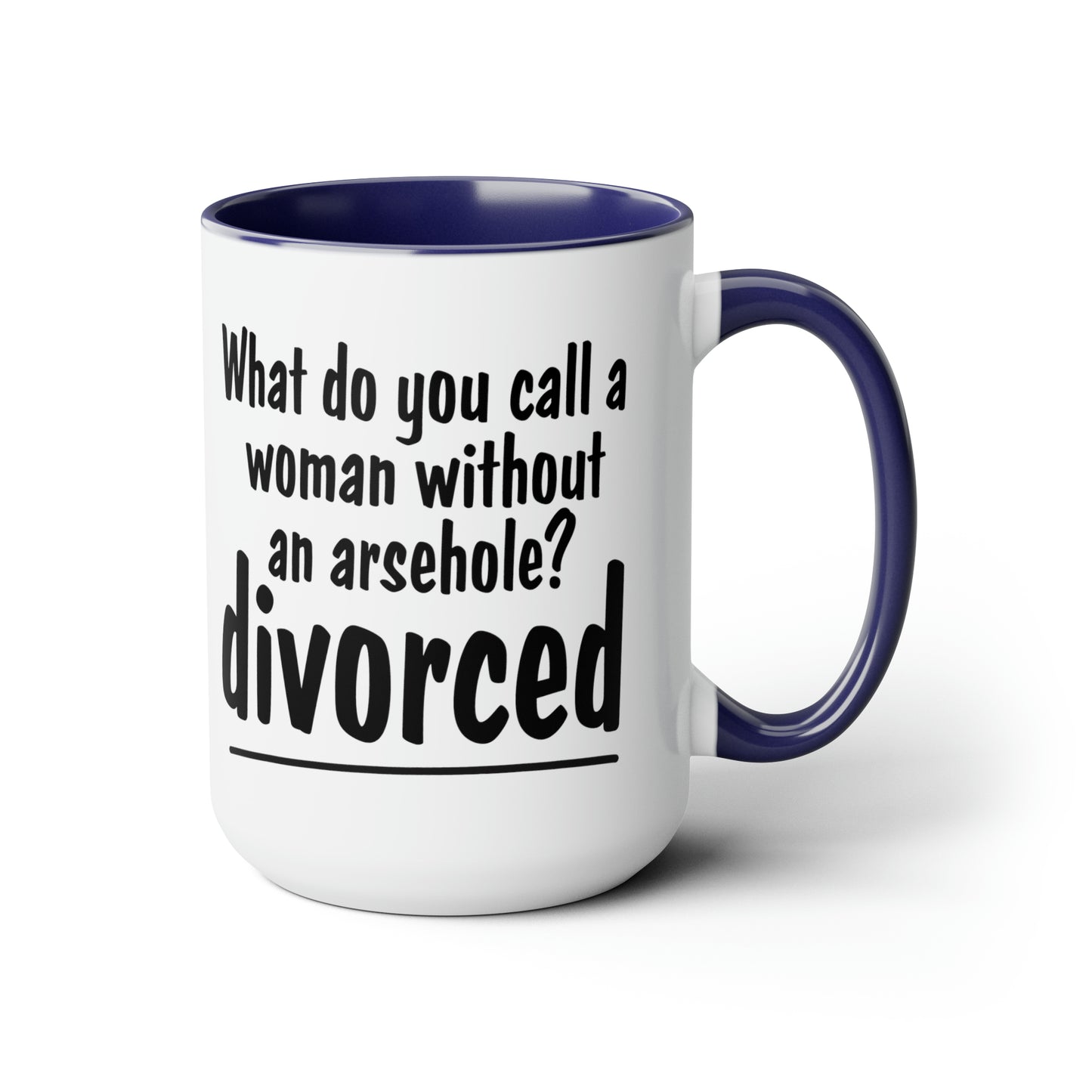 Divorced Two-Tone Coffee Mugs, 15oz