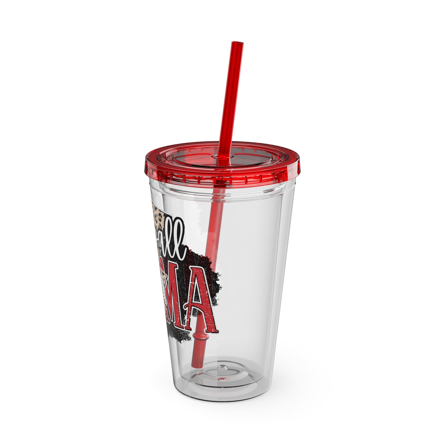 Baseball Mama Sunsplash Tumbler with Straw, 16oz