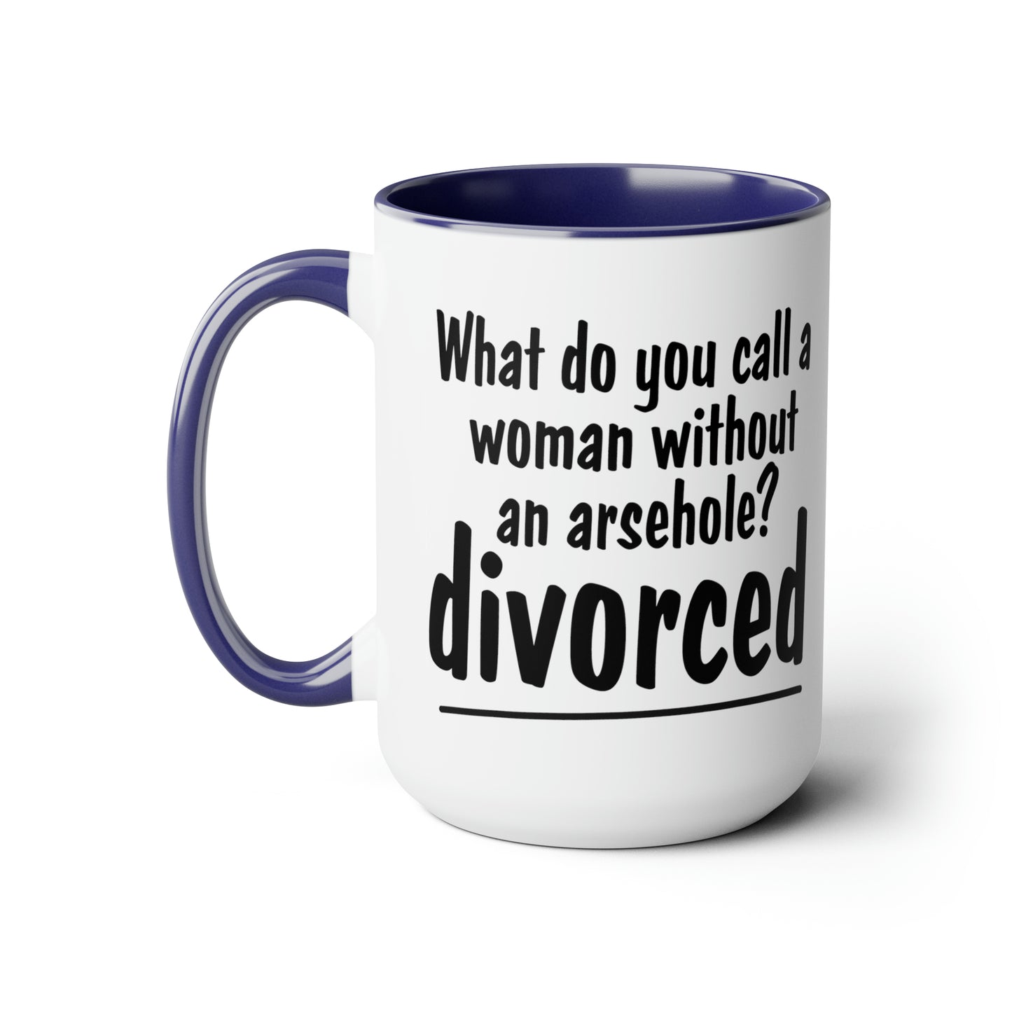 Divorced Two-Tone Coffee Mugs, 15oz