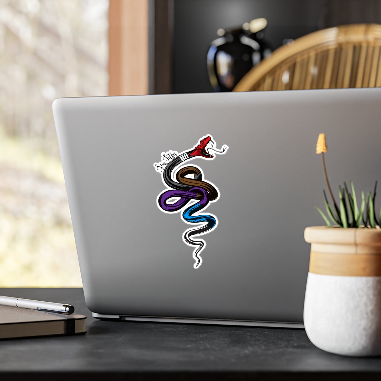 Belted Snake Kiss-Cut Vinyl Decals