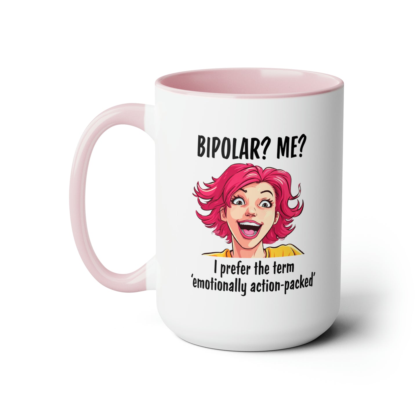 BiPolar Two-Tone Coffee Mugs, 15oz