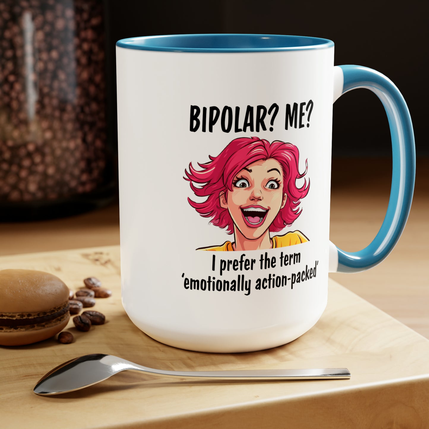 BiPolar Two-Tone Coffee Mugs, 15oz