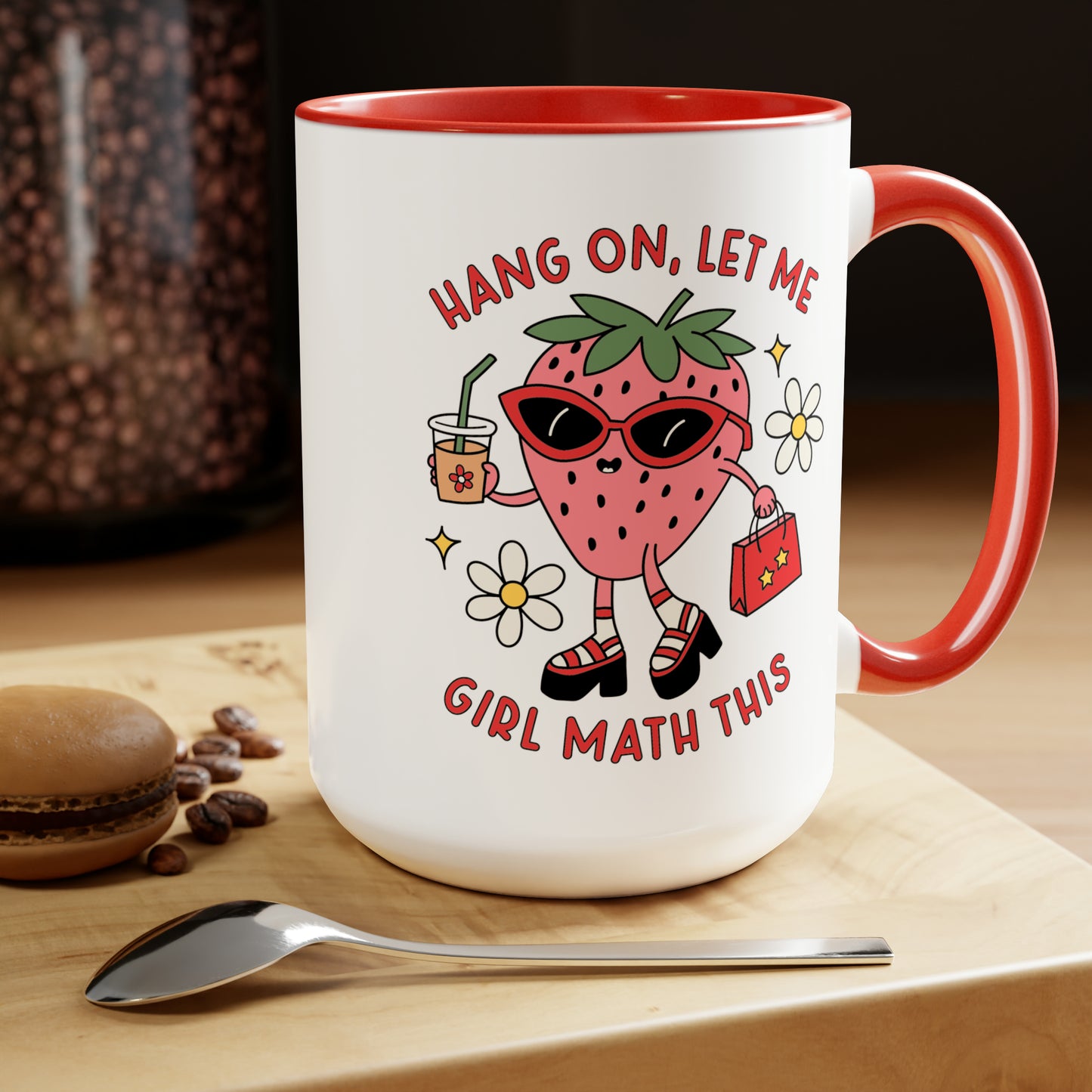 GIRL Math Two-Tone Coffee Mugs, 15oz