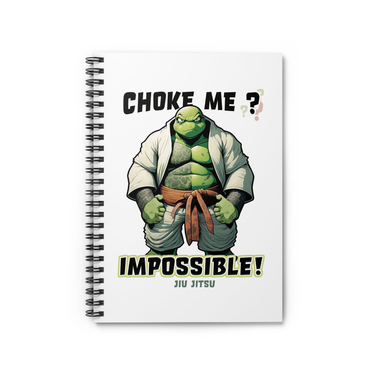 Jiu Jitsu Turtle Spiral Notebook - Ruled Line