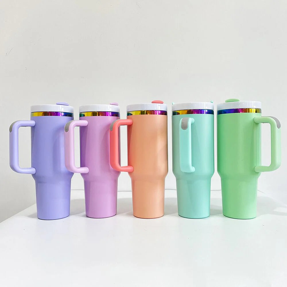 40oz Rainbow Macaron Tumblers