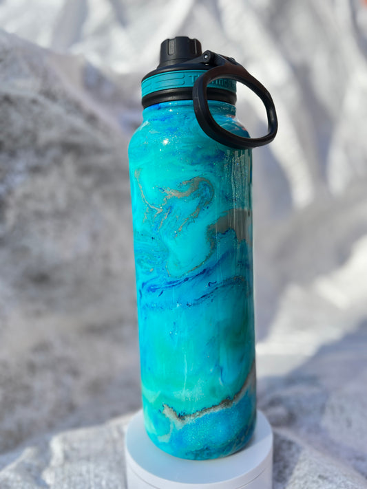 40oz Alcohol Ink Water Bottle- Custom Order