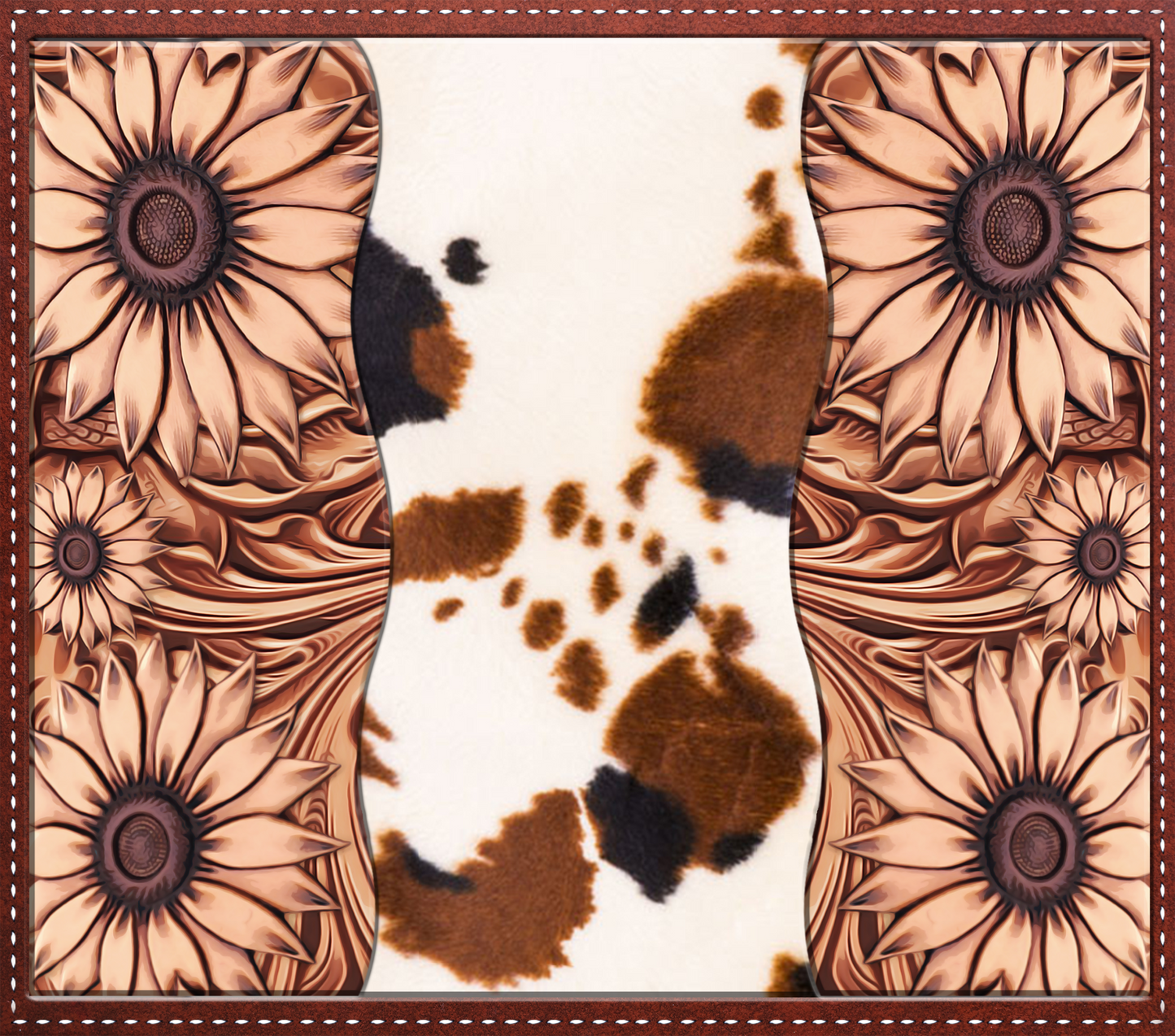 Tooled Leather and Cowhide Sublimation Transfer